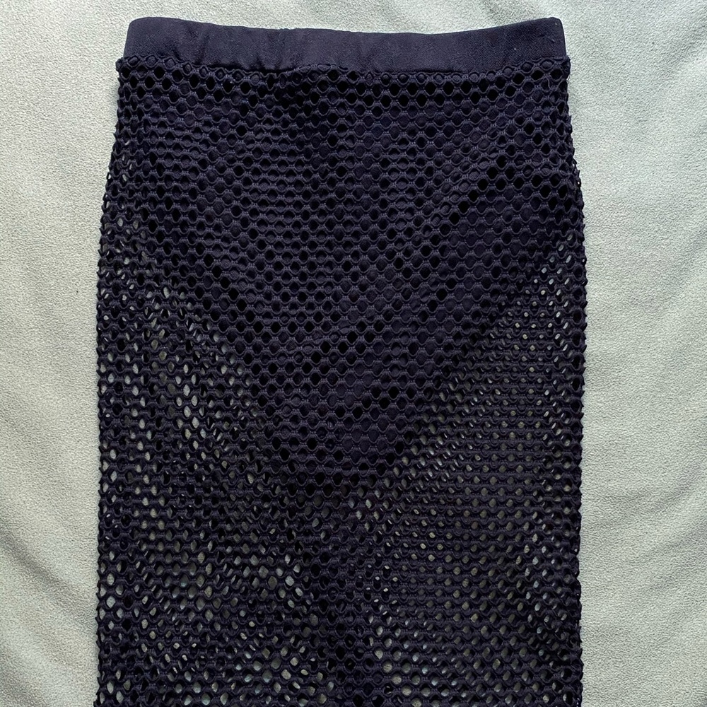 Net midi skirt